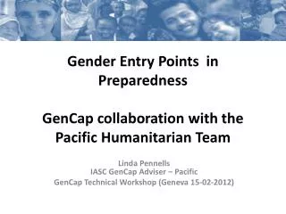 Gender Entry Points in Preparedness GenCap collaboration with the Pacific Humanitarian Team