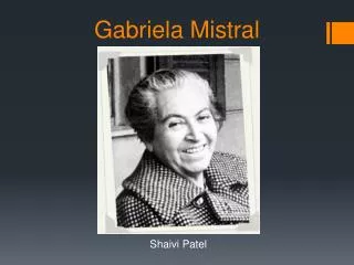 gabriela mistral