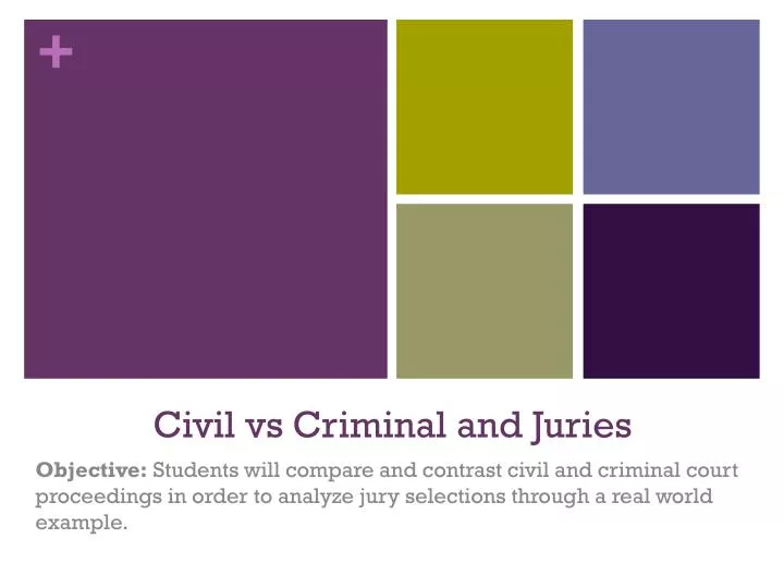 civil vs criminal and juries