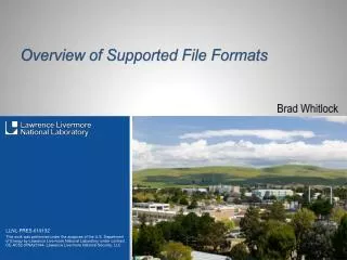 Overview of Supported File Formats