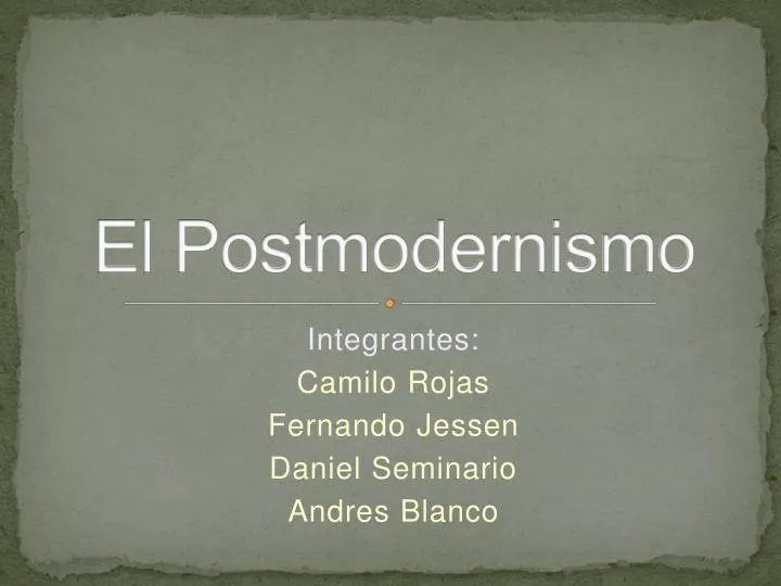 el postmodernismo