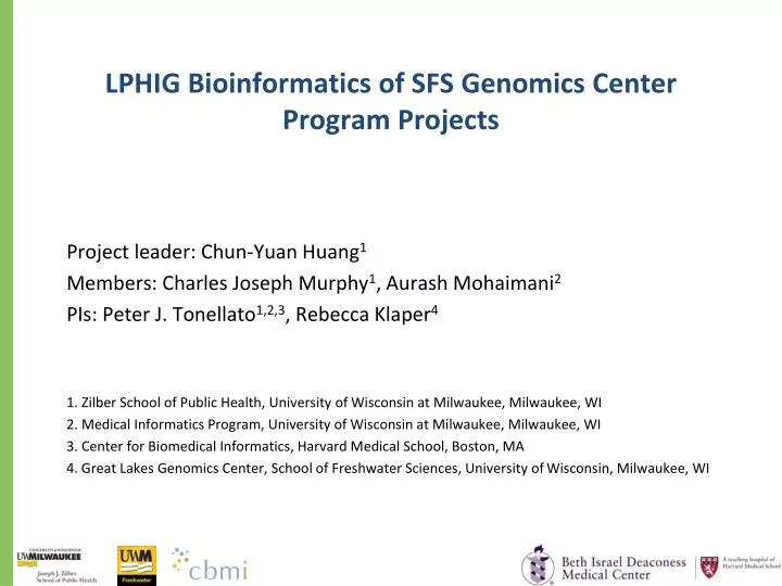 lphig bioinformatics of sfs genomics center program projects