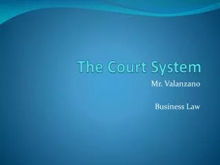 The Court System