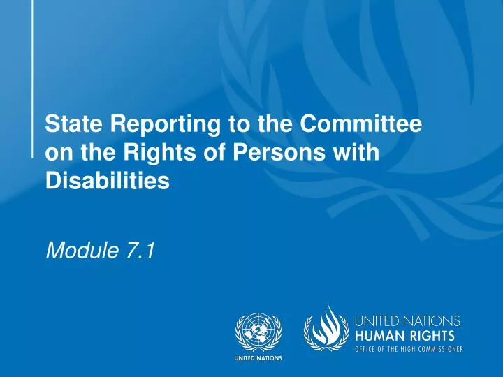 state reporting to the committee on the rights of persons with disabilities
