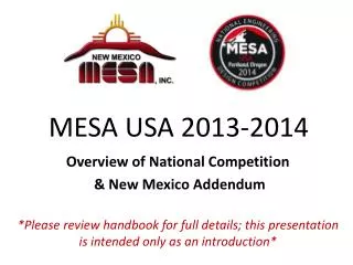 MESA USA 2013-2014