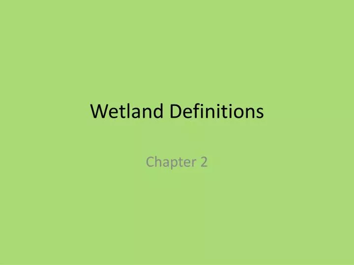 wetland definitions