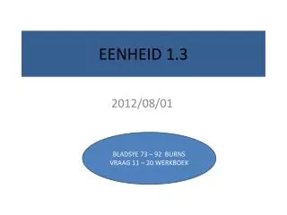 eenheid 1 3