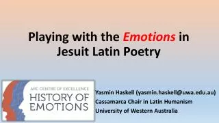 Playing with the Emotions in Jesuit Latin Poetry