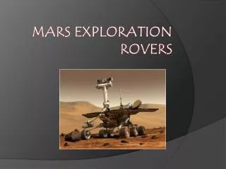 Mars exploration rovers