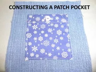 Constructing a Patch Pocket