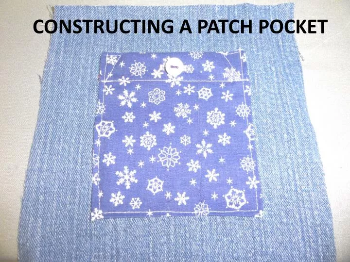 constructing a patch pocket