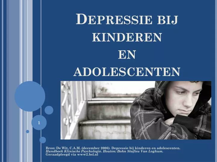 depressie bij kinderen en adolescenten