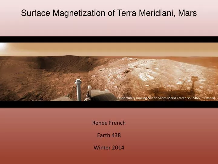 surface magnetization of terra meridiani mars