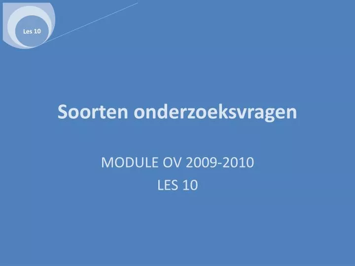 soorten onderzoeksvragen