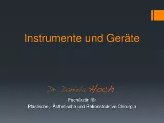 instrumente und ger te