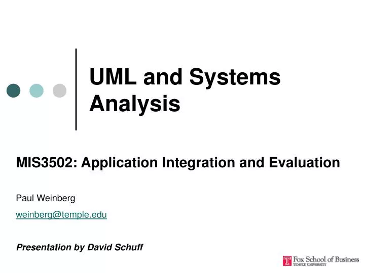 uml and systems analysis