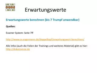 erwartungswerte