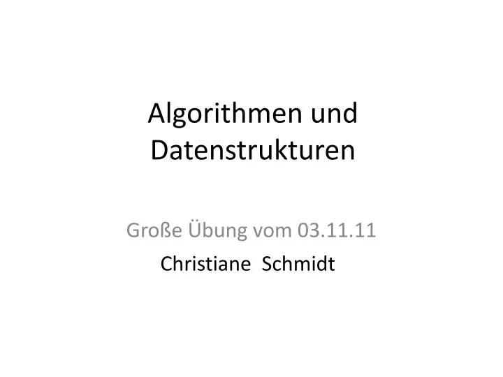 algorithmen und datenstrukturen