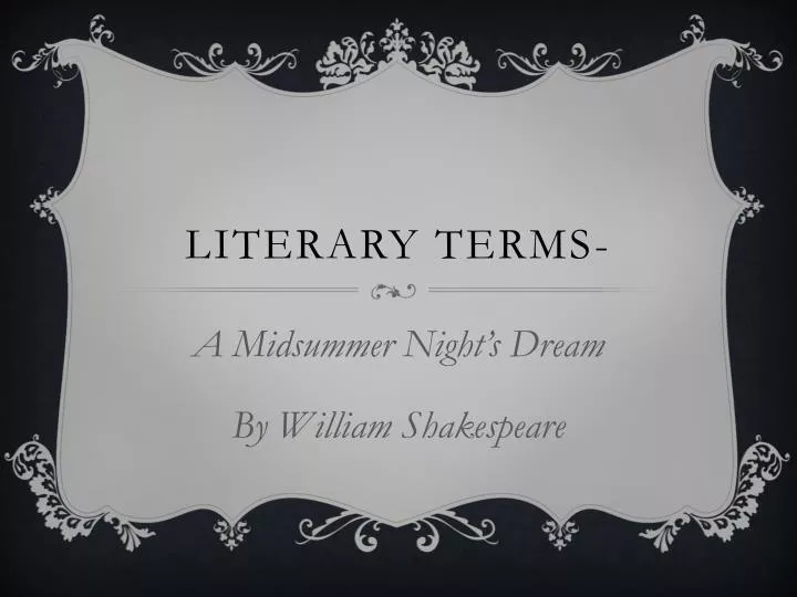 literary terms