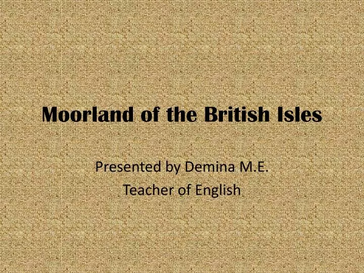 moorland of the british isles