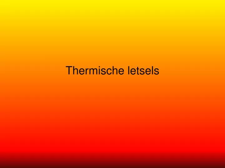 thermische letsels