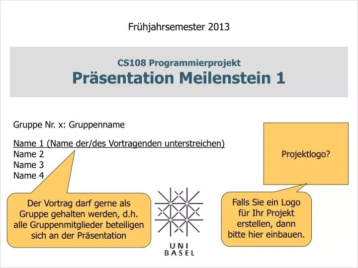 cs108 programmierprojekt pr sentation meilenstein 1