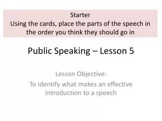 public speaking lesson 5