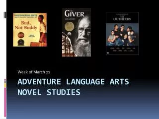 AdVENTURE Language Arts Novel Studies
