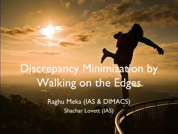 discrepancy minimization by walking on the edges