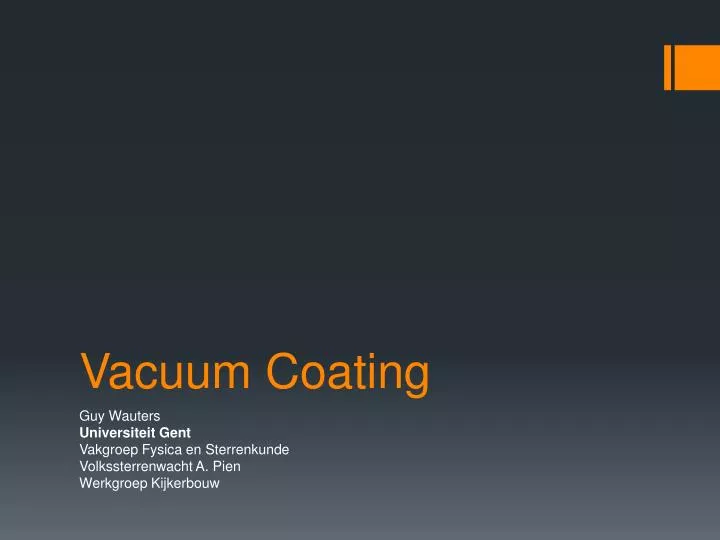 vacuum coating