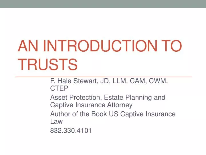 an introduction to trusts