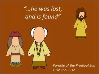 Parable of the Prodigal Son Luke 15:11-32