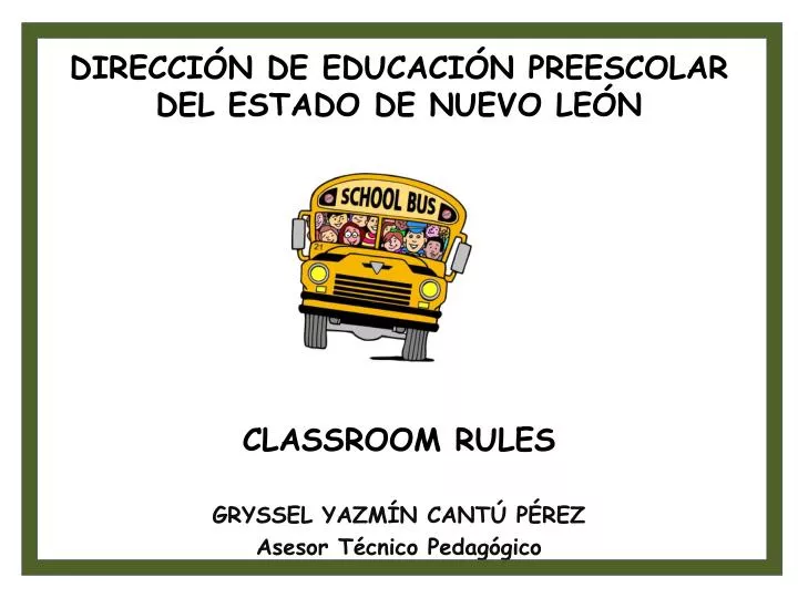 direcci n de educaci n preescolar del estado de nuevo le n classroom rules