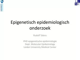 epigenetisch epidemiologisch onderzoek