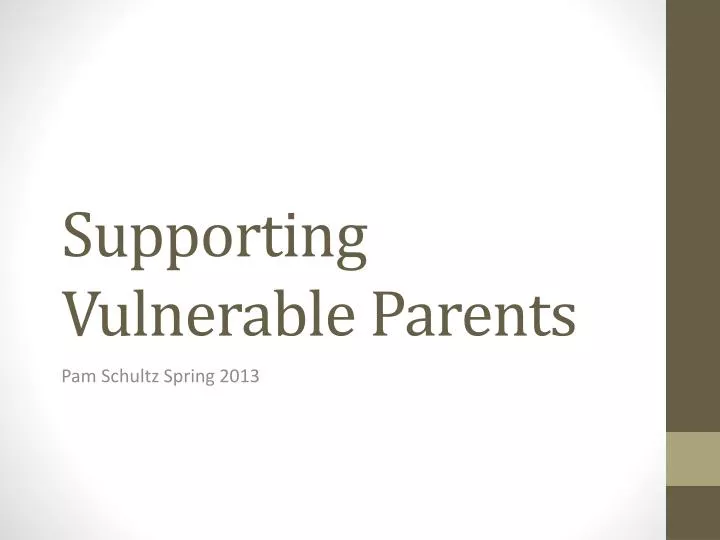 supporting vulnerable parents