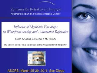 ASCRS, March 25-29, 2011, San Diego