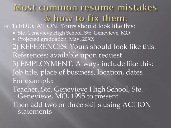 most common resume mistakes how to fix them