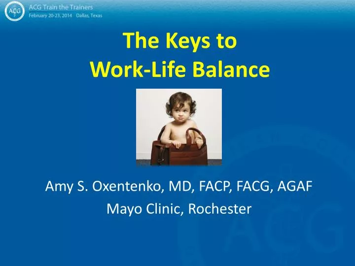 the keys to work life balance