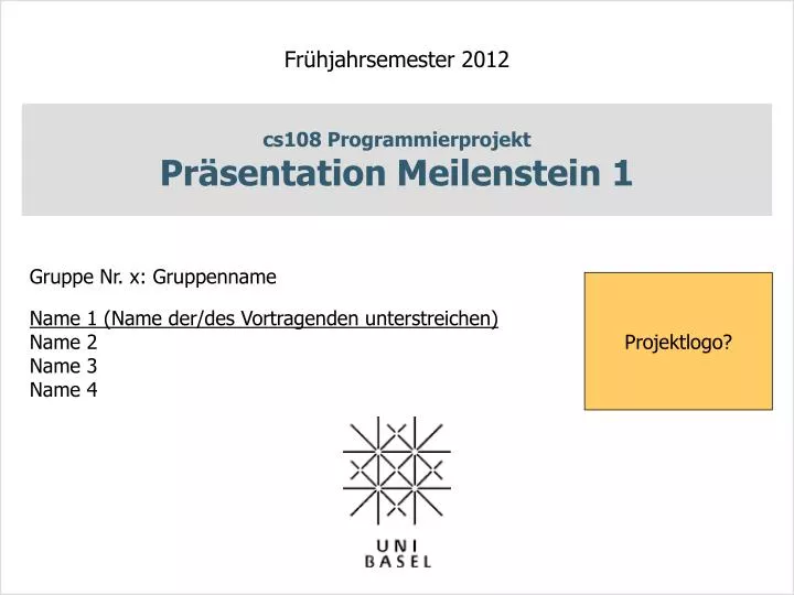 cs108 programmierprojekt pr sentation meilenstein 1