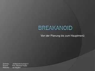 von der planung bis zum hauptmen