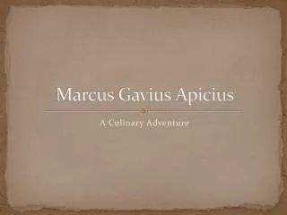 Marcus Gavius Apicius
