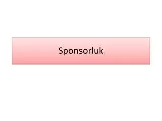 sponsorluk