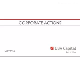 CORPORATE ACTIONS