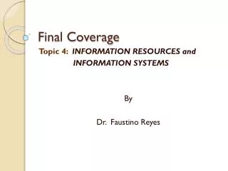 final coverage