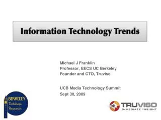 UCB Media Technology Summit Sept 30, 2009