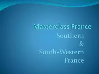 Masterclass France