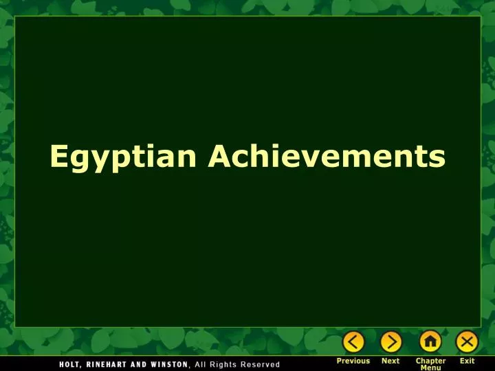 egyptian achievements