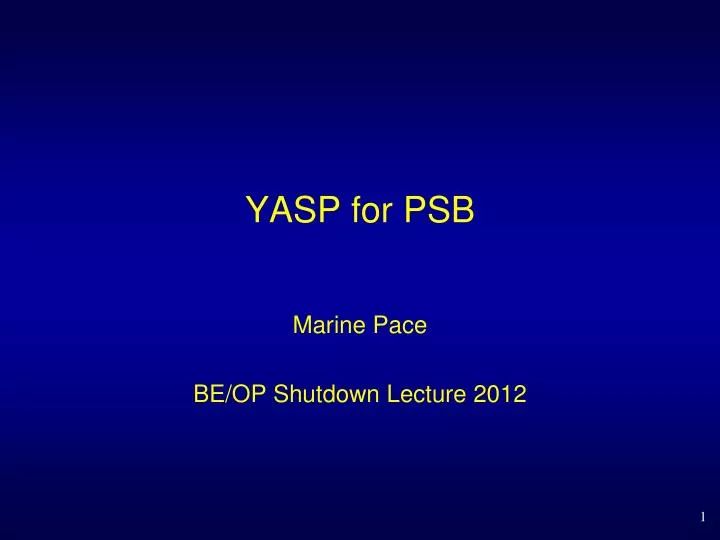 yasp for psb