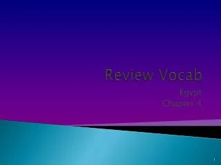 Review Vocab