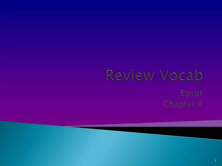 review vocab